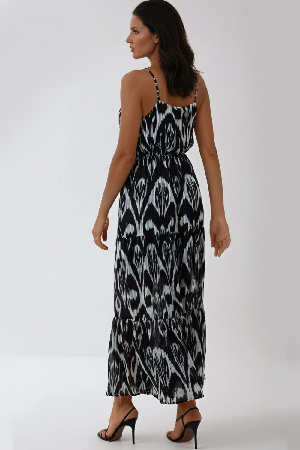 Black Strappy Wrap Maxi Dress-3