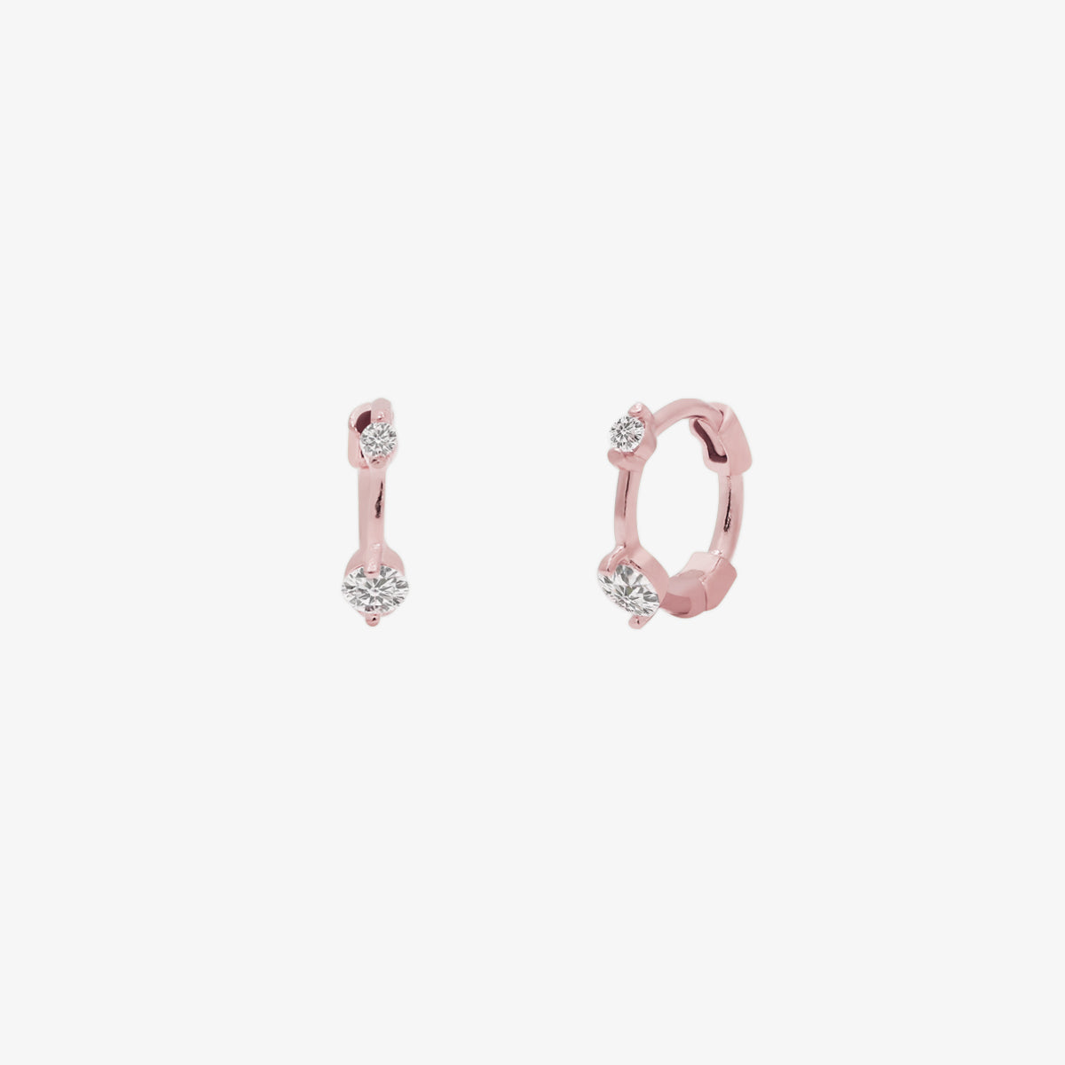 Double Topaz Huggie Earring-6