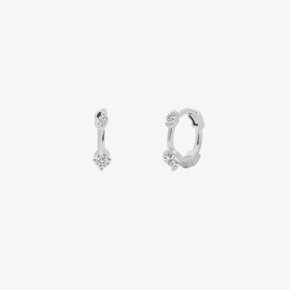 Double Topaz Huggie Earring-5