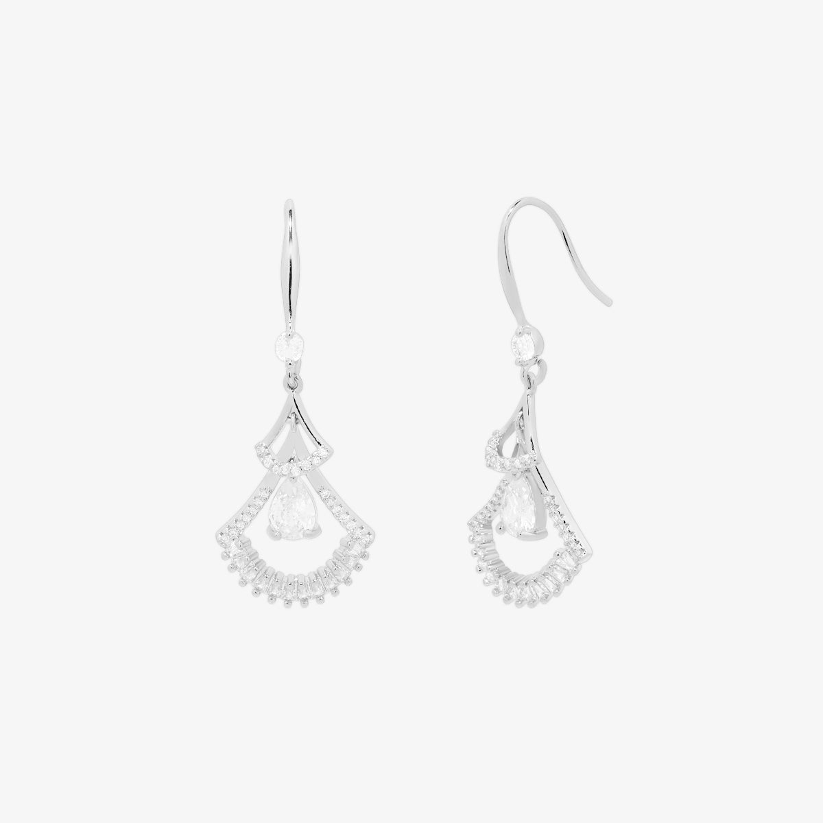 cubic hook drop earrings-5